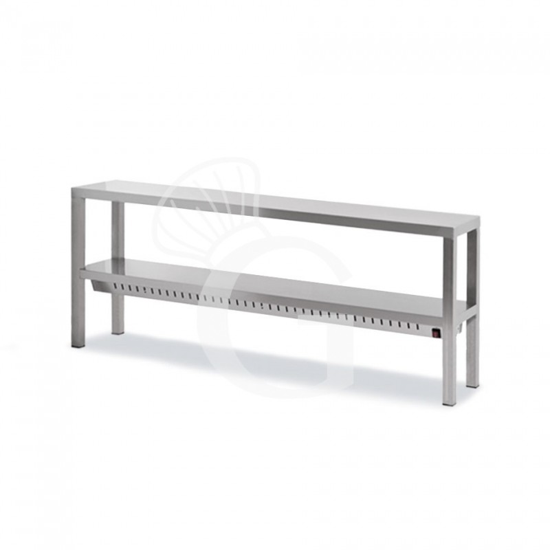 WÄRMEBRÜCKE MIT LAMPEN, 2 ETAGEN B 1000 X T 300 X H 650 MM