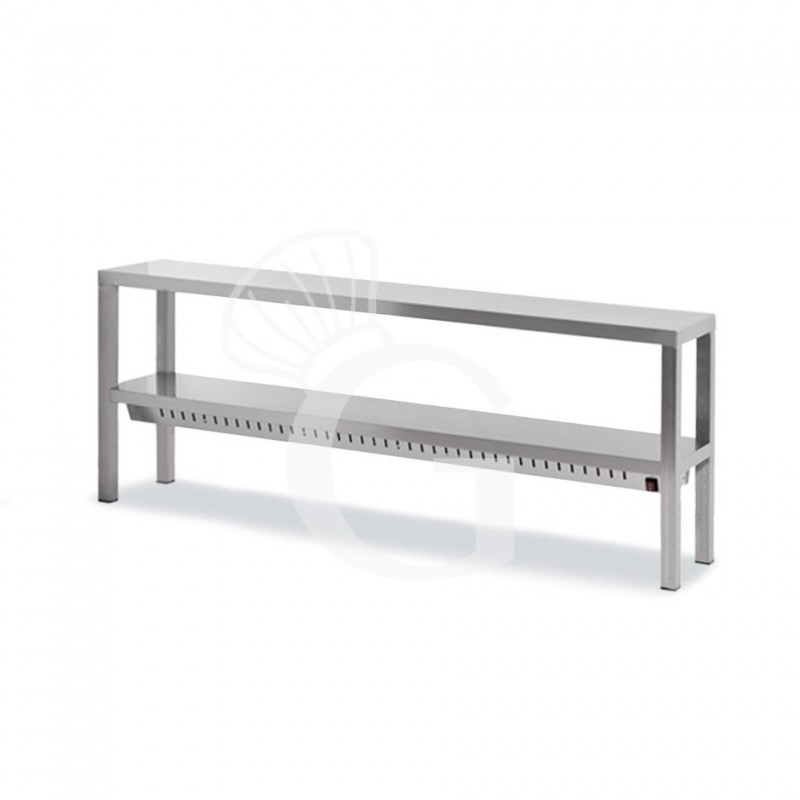 WÄRMEBRÜCKE MIT LAMPEN, 2 ETAGEN B 1200 X T 300 X H 650 MM