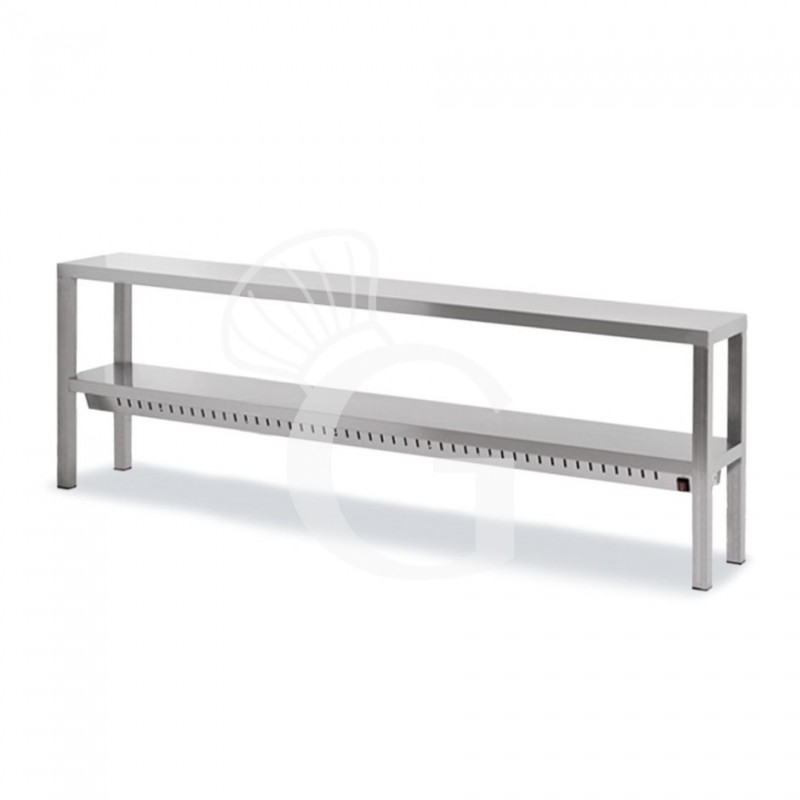 WÄRMEBRÜCKE MIT LAMPEN, 2 ETAGEN B 1800 X T 300 X H 650 MM