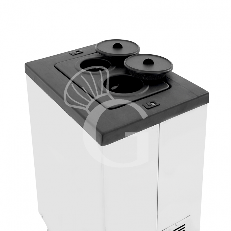 Elektrischer Weinkühler/Schnellkühler, Tischgerät, für 2 Flaschen, B 500 mm x T 370 mm x H 720 mm, mit Räder