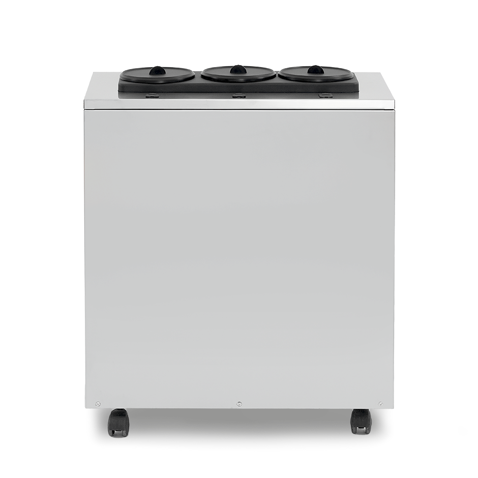 Elektrischer Weinkühler/Schnellkühler, Tischgerät, für 3 Flaschen, B 630 mm x T 370 mm x H 720 mm, mit Räder