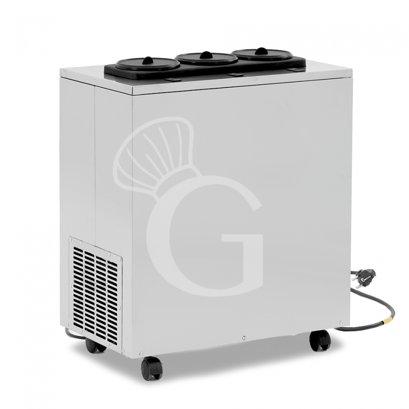 Elektrischer Weinkühler/Schnellkühler, Tischgerät, für 3 Flaschen, B 630 mm x T 370 mm x H 720 mm, mit Räder
