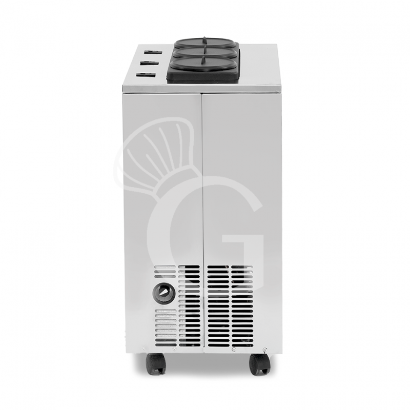 Elektrischer Weinkühler/Schnellkühler, Tischgerät, für 3 Flaschen, B 630 mm x T 370 mm x H 720 mm, mit Räder