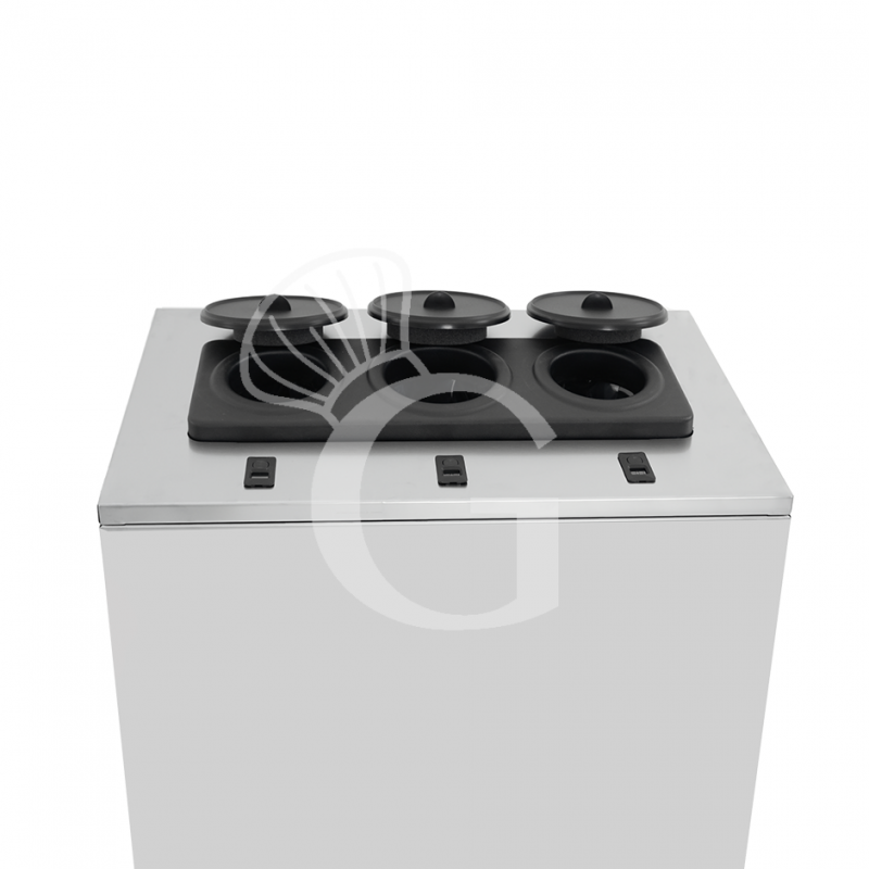 Elektrischer Weinkühler/Schnellkühler, Tischgerät, für 3 Flaschen, B 630 mm x T 370 mm x H 720 mm, mit Räder
