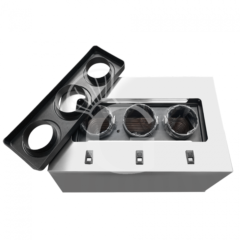 Elektrischer Weinkühler/Schnellkühler, Tischgerät, für 3 Flaschen, B 630 mm x T 370 mm x H 720 mm, mit Räder