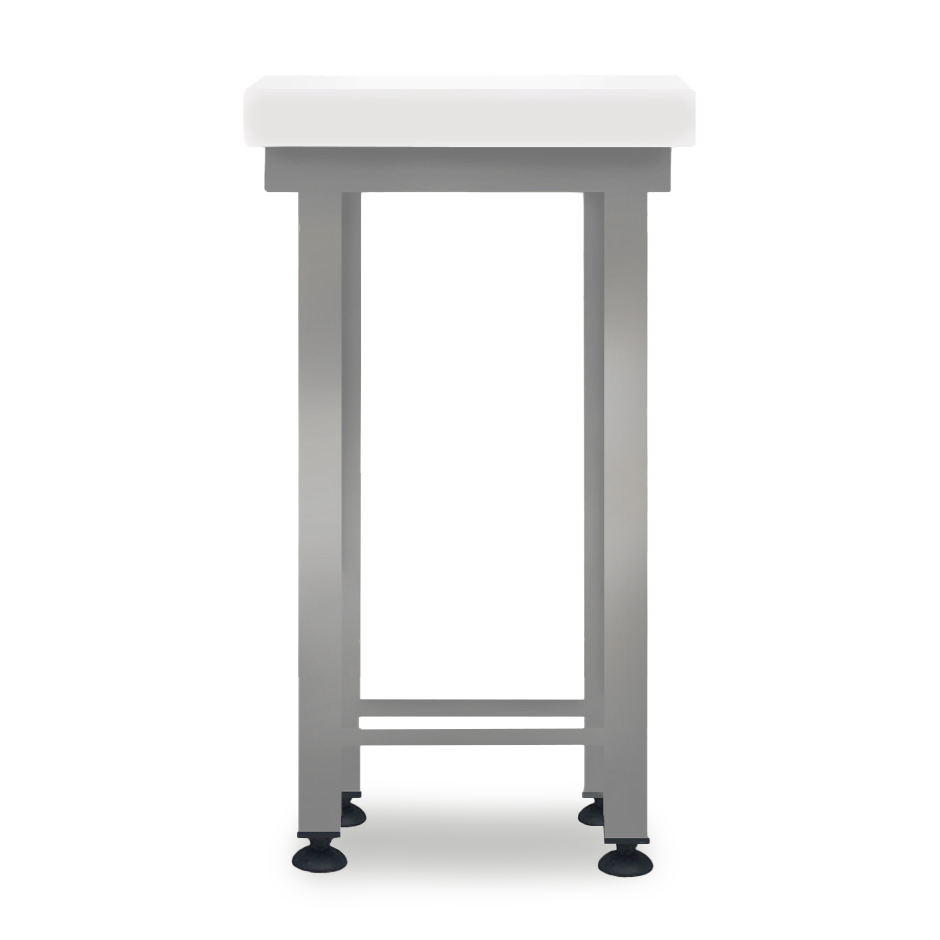 Hackblock, Polyethylen, mit Untergestell, B 400 mm x T 400 mm x H 880 mm