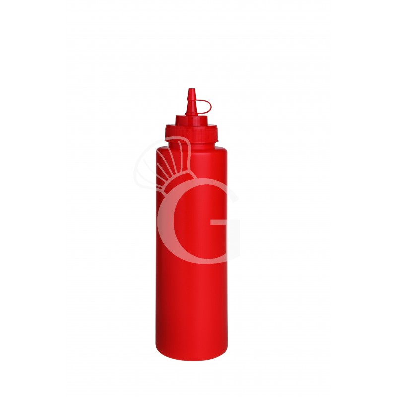 Quetschflasche / Saucenflasche, rot, 680 gr.