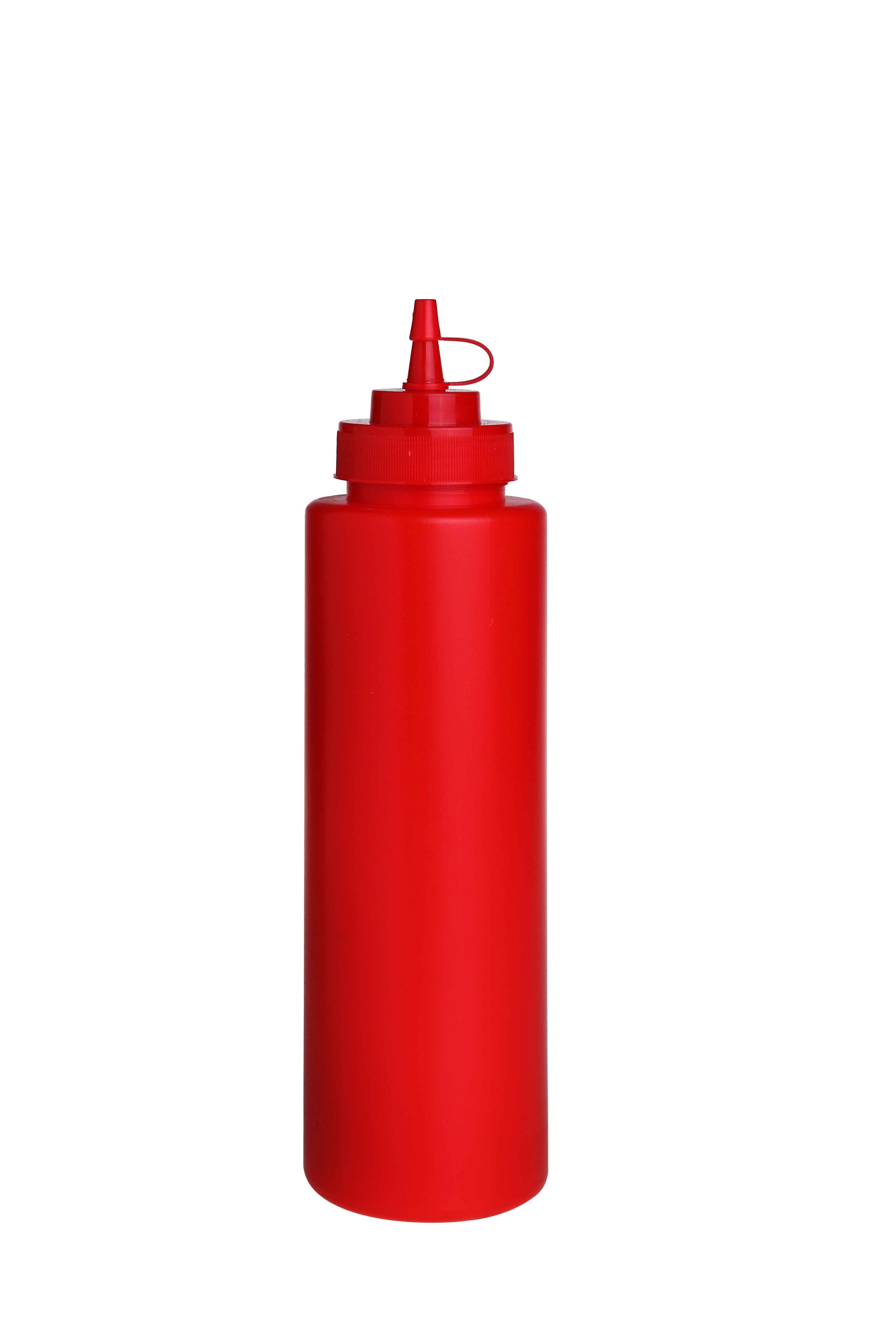 Quetschflasche / Saucenflasche, rot, 680 gr.