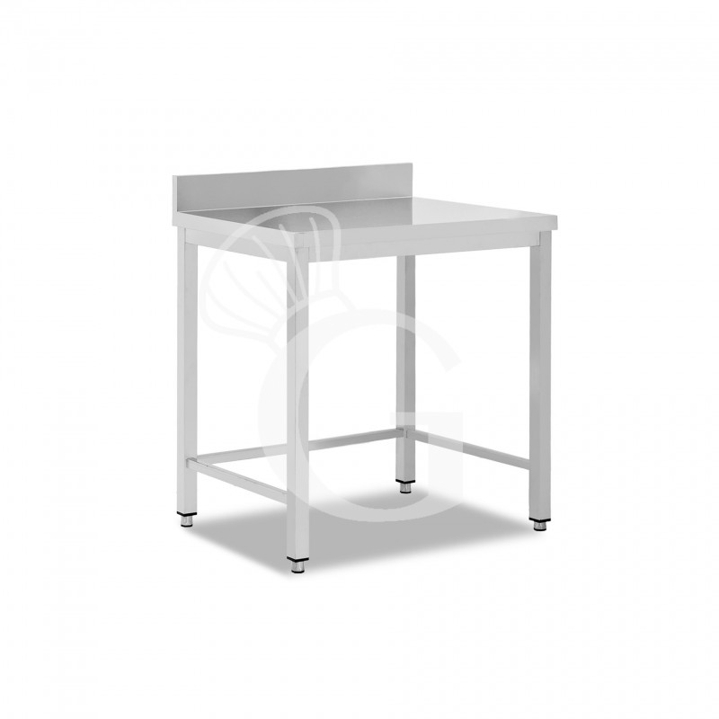 Edelstahltisch mit Aufkantung, B 400 mm X T 600 mm X H 950 mm