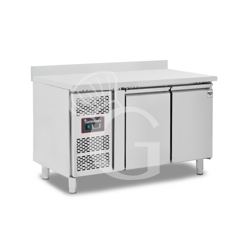 Kühltisch, 2-türig, Aufkantung, T 700 mm, +2°C/+8°C, Motor links, Energieklasse B