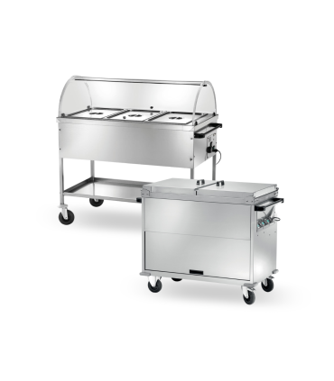 Carrelli Bagnomaria Termici per Distribuzione Pasti