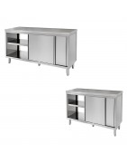 Durchreicheschränke aus Edelstahl, T 600 mm