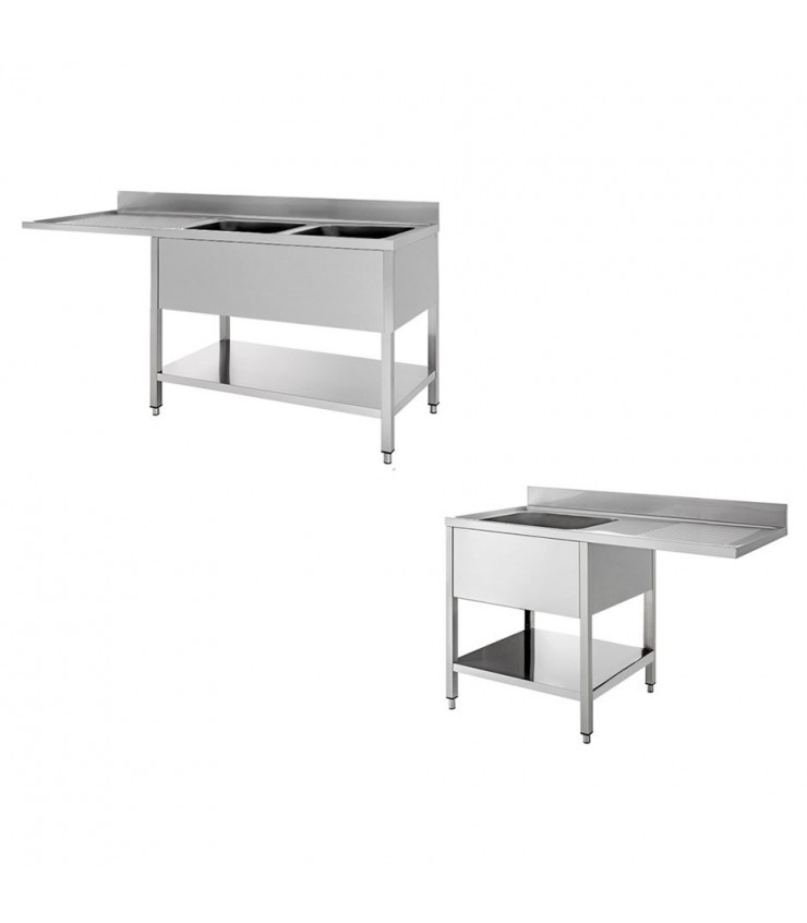Spülcenter / Spültische für Spülmaschinen, T 700 mm