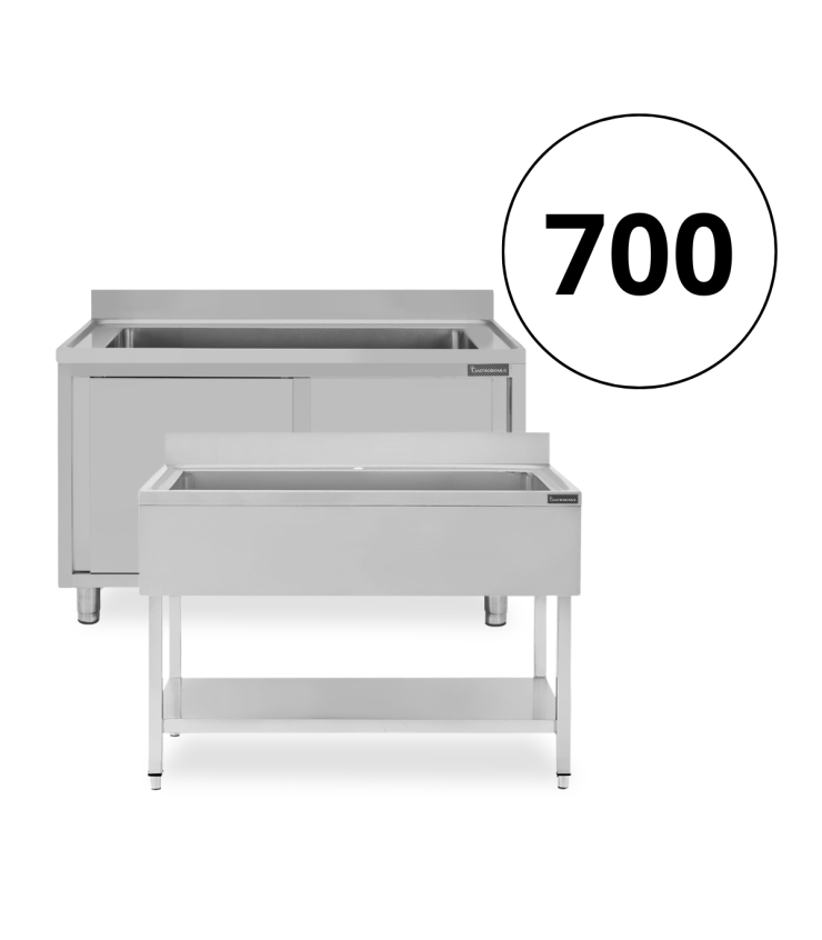 Topfspültische und Topfspülschränke - Tiefe 700 mm 