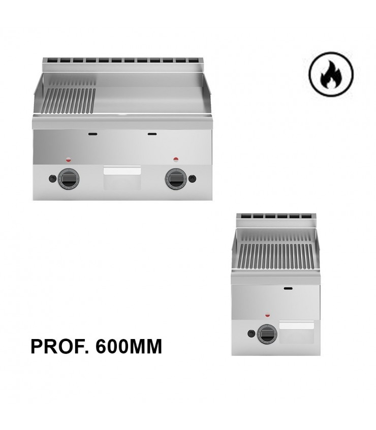Gas-Bratplatten, T 600 mm