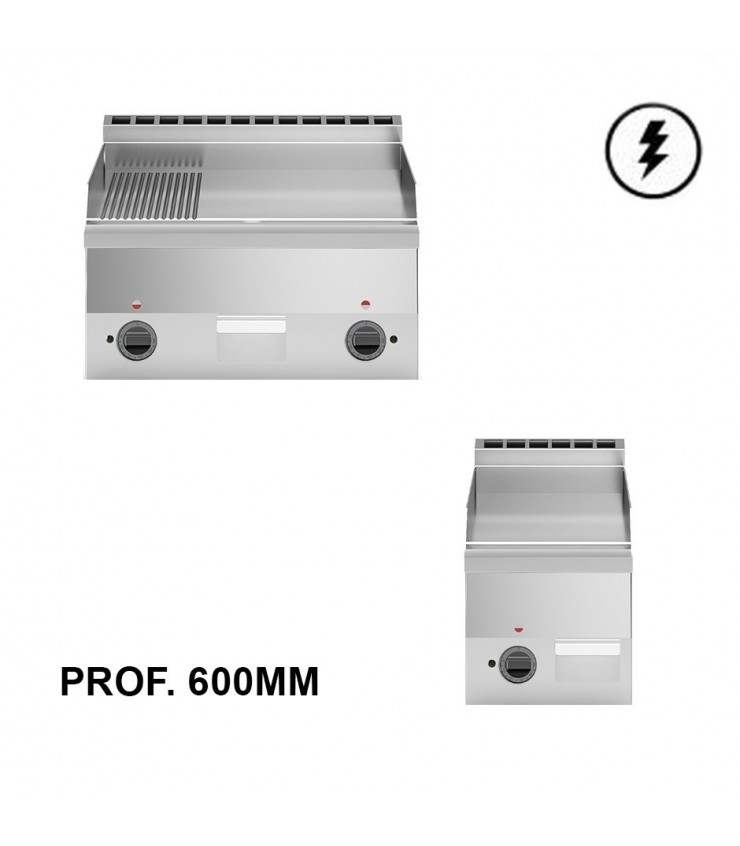 Fry top elettrico - Prof. 600 mm