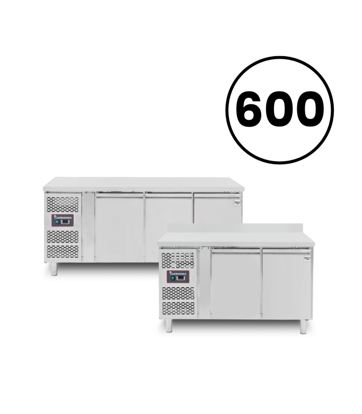 Kühltische mit linksseitigem Motor, T 600 mm