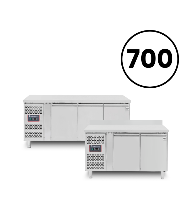 Kühltische mit linksseitigem Motor, T 700 mm